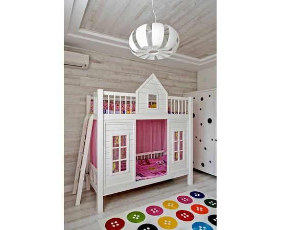 Двухъярусная кровать домик из сосны Замок Классика, КОД:VTS8565, images №5, magsale.ru