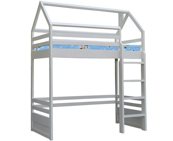 Кровать-чердак из массива сосны Домик, КОД:VMK328, images №1, magsale.ru