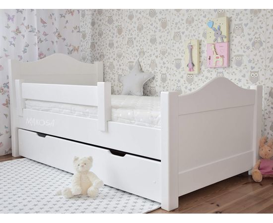 Детская кровать из массива с ящиками и бортиком Индия, КОД:MS1020, images №5, magsale.ru