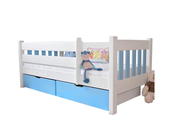 Детская раздвижная кровать из массива с бортиком Джесси-2​, КОД:MS1022, images №4, magsale.ru