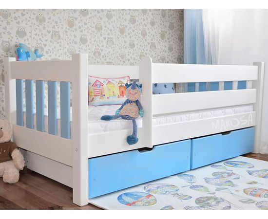 Детская раздвижная кровать из массива с бортиком Джесси-2​, КОД:MS1022, images №5, magsale.ru