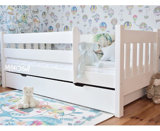 Детская раздвижная кровать из массива с бортиком Джесси-2​, КОД:MS1022, images №2, magsale.ru