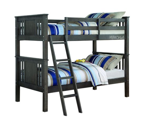 Двухъярусная кровать из массива сосны Джонатан, КОД:MS1039, images №2, magsale.ru