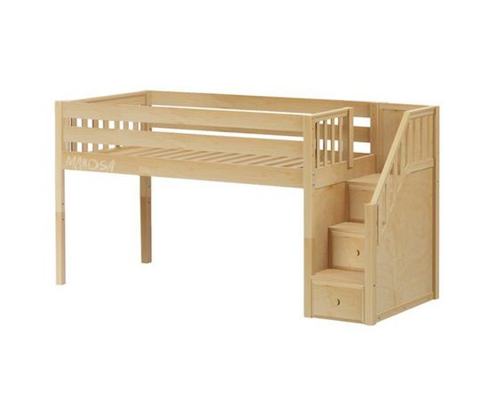 Кровать мини-чердак из массива сосны Леон, КОД:MS1007, images №2, magsale.ru