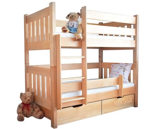 Двухъярусная кровать из массива сосны Пингвин, КОД:MS1036, images №1, magsale.ru