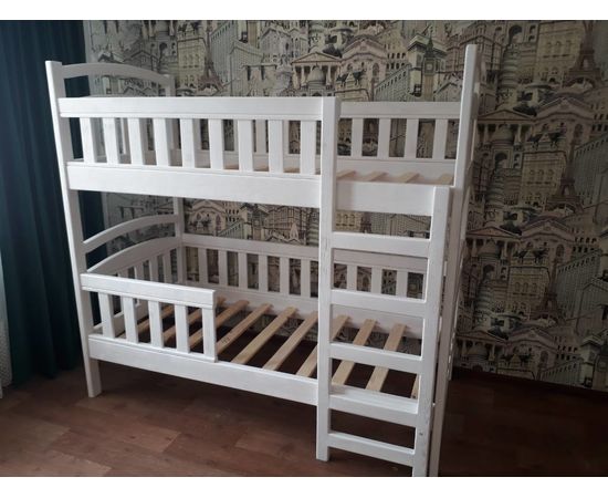 Двухъярусная кровать из массива сосны Радуга, КОД:VMK277, images №2, magsale.ru