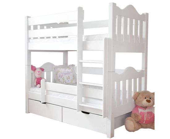 Двухъярусная кровать из массива сосны Ребекка, КОД:MS1037, images №1, magsale.ru