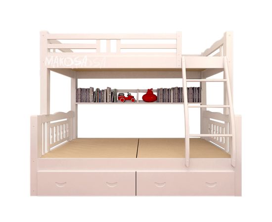 Двухъярусная кровать из массива сосны Рокси, КОД:MS0998, images №3, magsale.ru