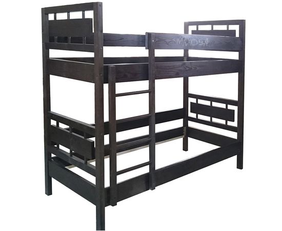 Двухъярусная кровать из массива сосны Сакура, КОД:MS1012, images №2, magsale.ru