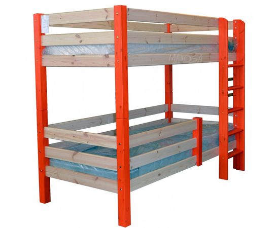 Двухъярусная кровать из массива сосны Стандарт, КОД:MS0999, images №1, magsale.ru