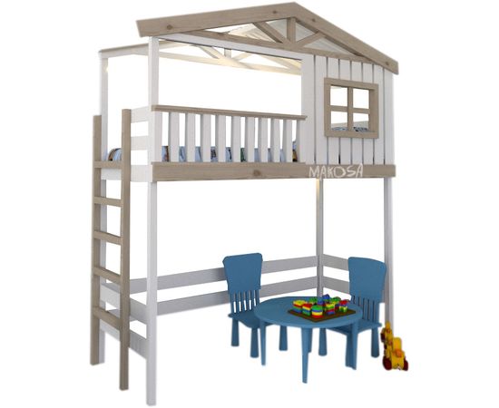 Кровать-чердак из массива сосны №44 Диего, КОД:MS8889, images №1, magsale.ru