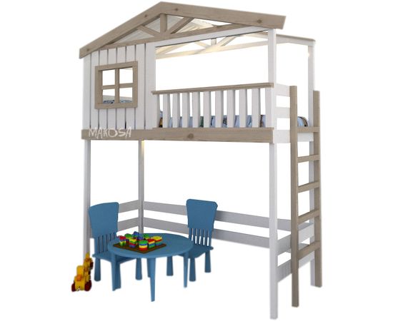 Кровать-чердак из массива сосны №44 Диего, КОД:MS8889, images №3, magsale.ru