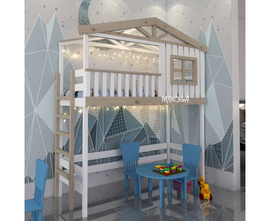 Кровать-чердак из массива сосны №44 Диего, КОД:MS8889, images №2, magsale.ru