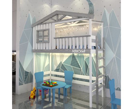 Кровать-чердак из массива сосны №44 Диего, КОД:MS8889, images №8, magsale.ru