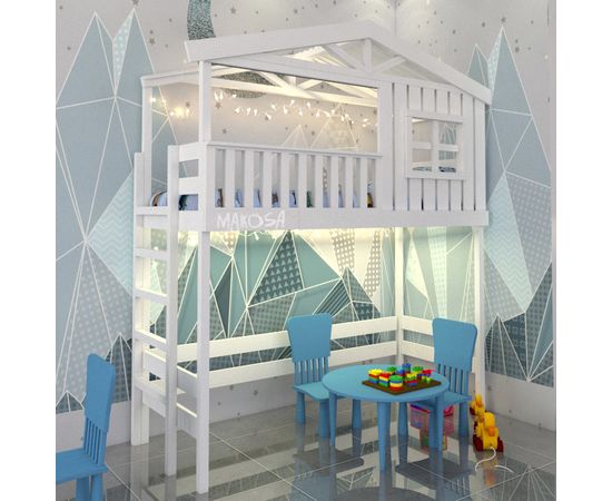 Кровать-чердак из массива сосны №44 Диего, КОД:MS8889, images №9, magsale.ru