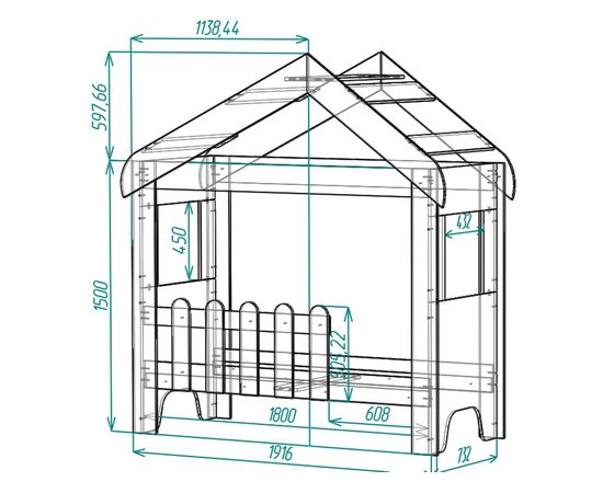 Детская кровать Домик Ярофф, КОД:ЯМД99, images №3, magsale.ru