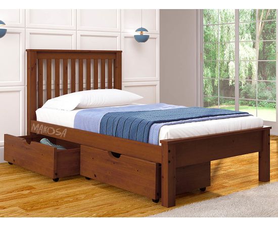 Детская кровать из массива с ящиками Кэти, КОД:MS8893, images №2, magsale.ru