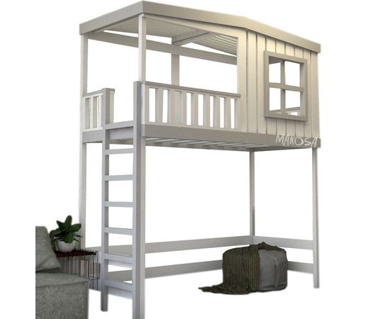 Кровать-чердак из массива сосны Магнолия, КОД:MS8889, images №4, magsale.ru