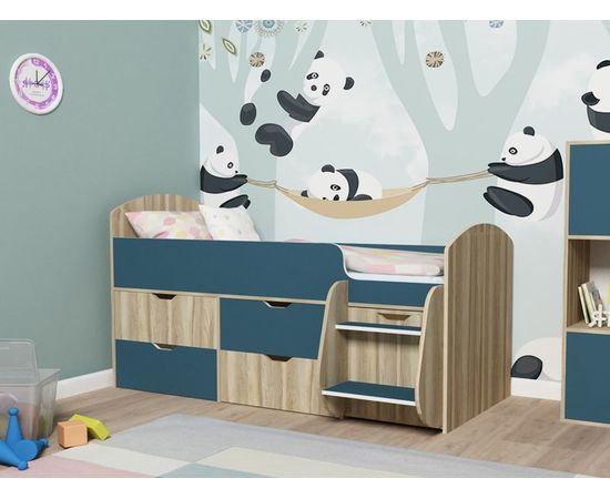 Детская кровать-чердак Малыш-7, КОД:ЯМ900, images №2, magsale.ru