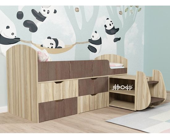 Детская кровать-чердак Малыш-7, КОД:ЯМ900, images №1, magsale.ru