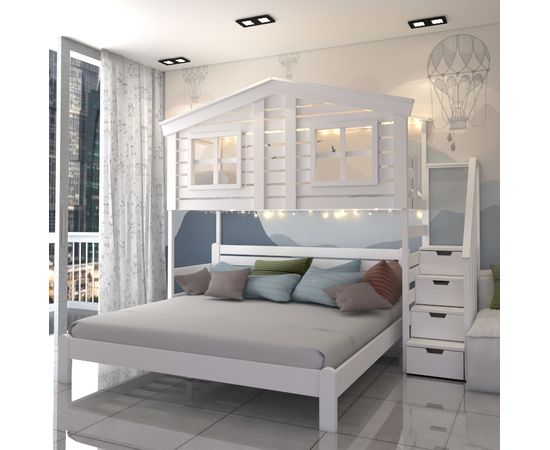 Двухъярусная двуспальная кровать из массива Марс, КОД:MS8900, images №4, magsale.ru Двухъярусная двуспальная кровать из массива Марс, КОД:MS8900, images №4, magsale.ru