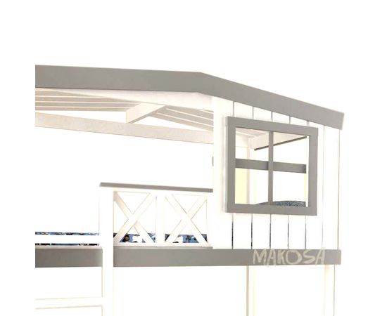 Кровать-чердак из массива Незнайка, КОД:MS8903, images №2, magsale.ru