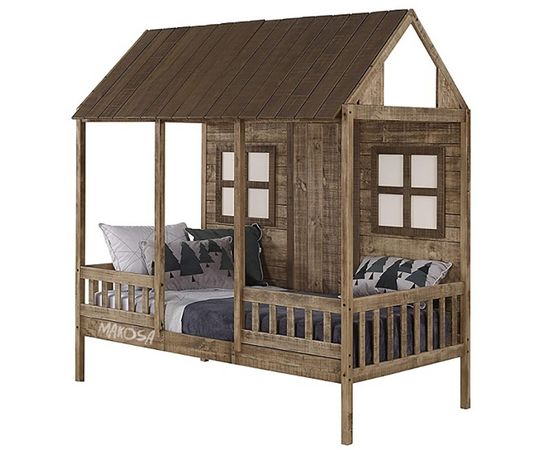 Детская раздвижная кровать-домик из массива Ранчо-3, КОД:MS8911, images №3, magsale.ru