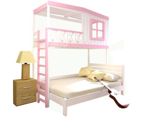 Двухъярусная кровать из массива сосны Атриум, КОД:MS6455, images №6, magsale.ru