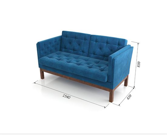 Диван Айверс М Chenille Орех Blue, КОД:АНД165394, images №2, magsale.ru
