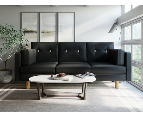 Диван Ингвар Б Textile Eco-leather Black, КОД:АНД2851057, images №6, magsale.ru