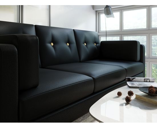 Диван Ингвар Б Textile Eco-leather Black, КОД:АНД2851057, images №7, magsale.ru