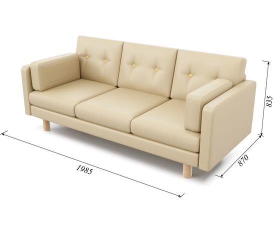 Диван Ингвар Б Textile Eco-leather Milk, КОД:АНД2851056, images №3, magsale.ru