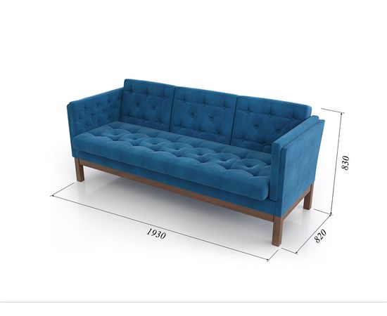 Диван Айверс Б Chenille Орех Blue, КОД:АНД229721, images №6, magsale.ru