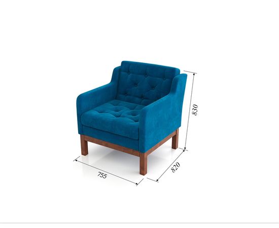 Кресло Айверс Сhenille Орех Blue, КОД:АНД2196568279, images №6, magsale.ru
