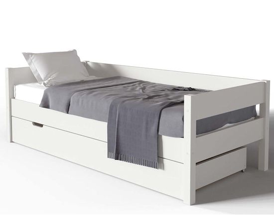 Кровать из массива с ящиком Алекса White, КОД:АНД19471, images №1, magsale.ru