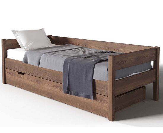 Кровать из массива с ящиком Алекса Nut, КОД:АНД19470, images №1, magsale.ru