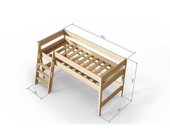 Кровать-чердак из массива Линда Lak, КОД:АНД20783, images №10, magsale.ru