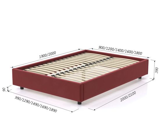 Кровать SleepBox Velvet Red, КОД:АНД221690, images №6, magsale.ru Кровать SleepBox Velvet Red, КОД:АНД221690, images №6, magsale.ru