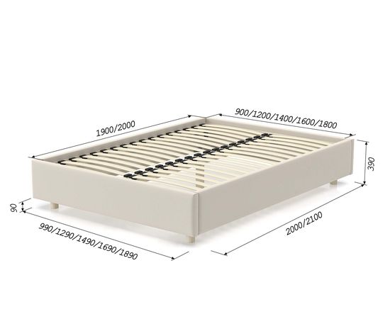 Кровать SleepBox Velvet Milk, КОД:АНД221684, images №6, magsale.ru Кровать SleepBox Velvet Milk, КОД:АНД221684, images №6, magsale.ru