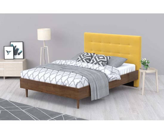 Кровать Альмена Velvet Yellow, КОД:АНД226708, images №7, magsale.ru