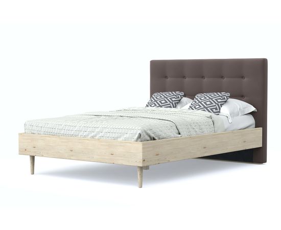 Кровать Альмена Velvet Brown, КОД:АНД226709, images №1, magsale.ru