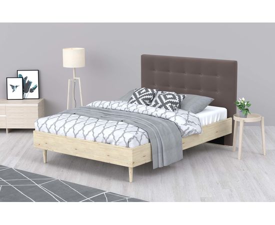Кровать Альмена Velvet Brown, КОД:АНД226709, images №6, magsale.ru