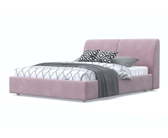 Кровать Бекка Chenille Pink, КОД:АНД2417769880, images №1, magsale.ru
