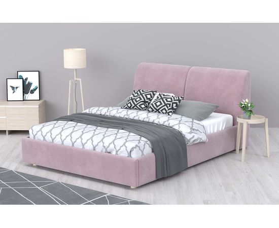 Кровать Бекка Chenille Pink, КОД:АНД2417769880, images №6, magsale.ru