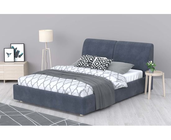 Кровать Бекка Chenille Grey, КОД:АНД2417759880, images №6, magsale.ru