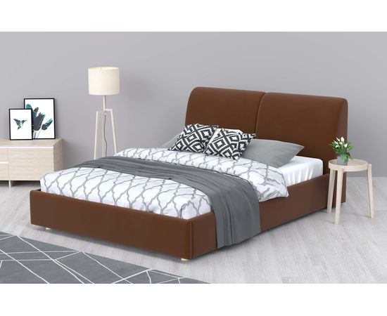 Кровать Бекка Velvet Brown, КОД:АНД2407729821, images №6, magsale.ru