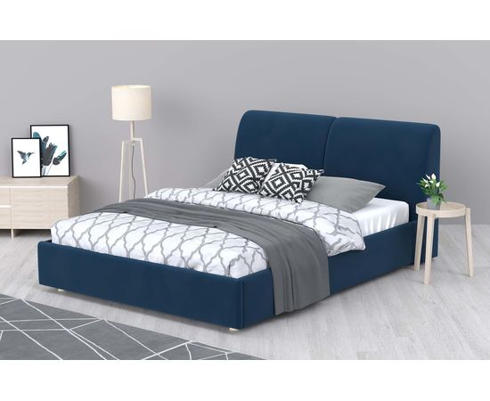 Кровать Бекка Velvet Blue, КОД:АНД2407719821, images №6, magsale.ru