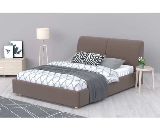 Кровать Бекка Velvet Stone, КОД:АНД2407739821, images №6, magsale.ru