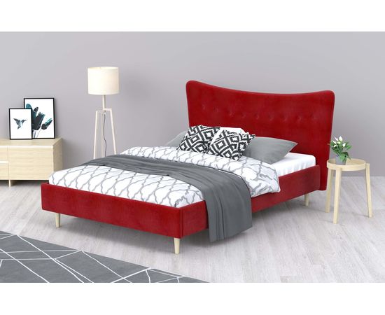 Кровать Финна Chenille Red, КОД:АНД20804, images №6, magsale.ru
