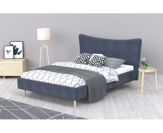 Кровать Финна Chenille Grey, КОД:АНД20802, images №6, magsale.ru